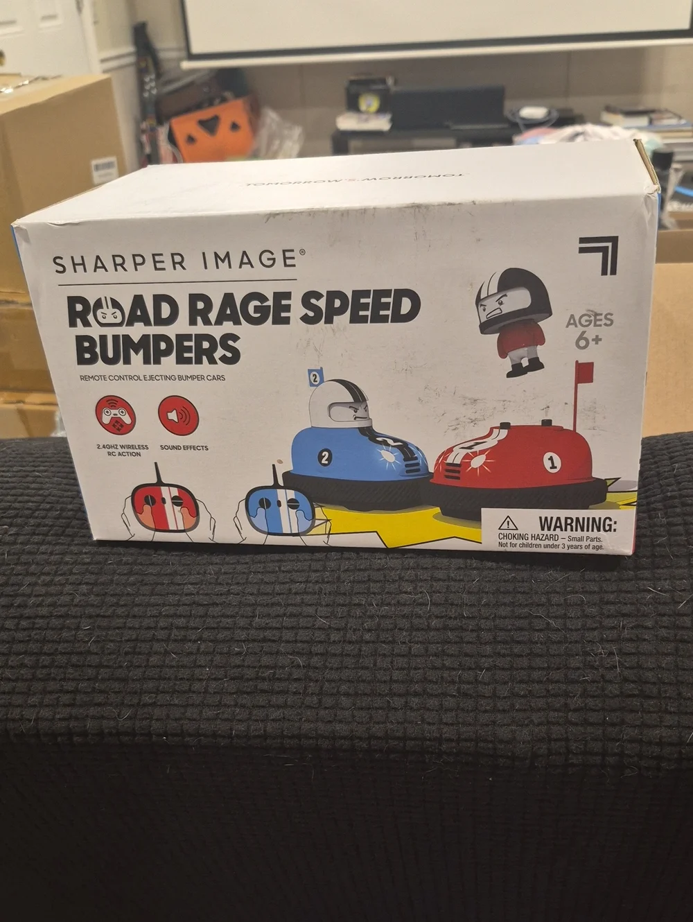 Sharper Image Red & Blue Remote Control Bump Cars Set